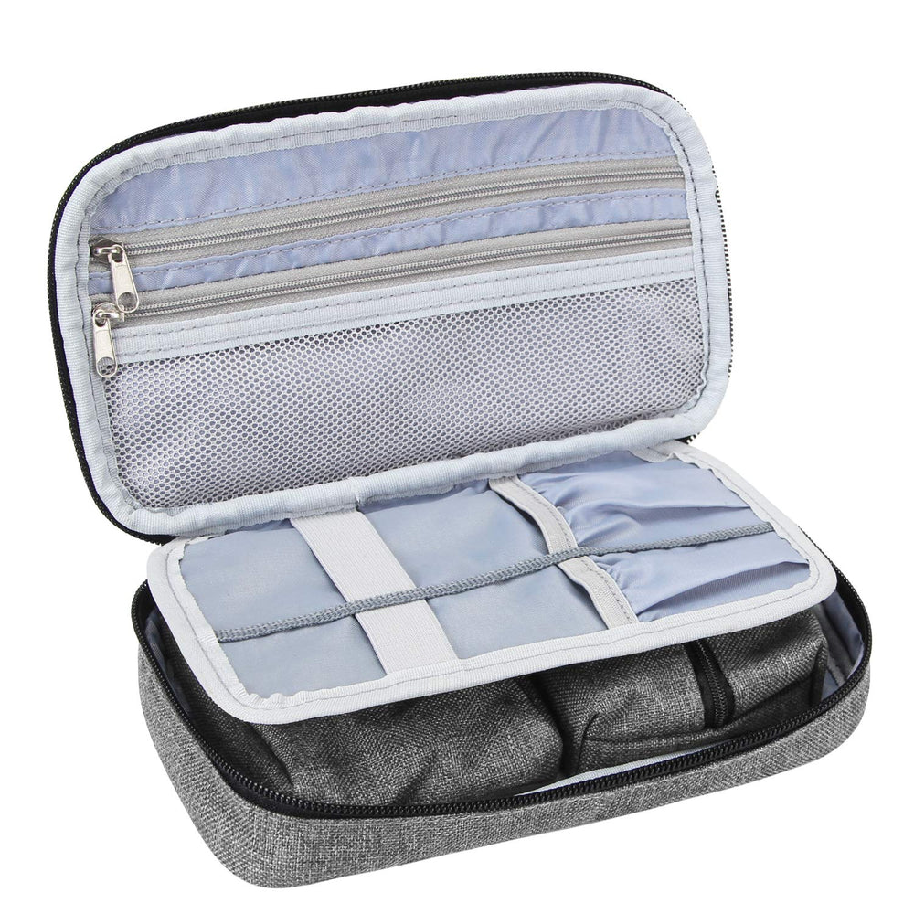 LUXJA tamaño compacto 8.9 x 5.5 x 1.75 pulgadas, ideal para mochila.