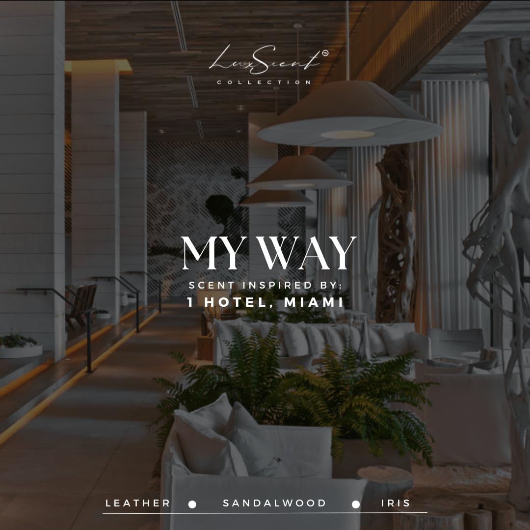 Luxscents Collection My Way base notes amber and musk for lasting scent