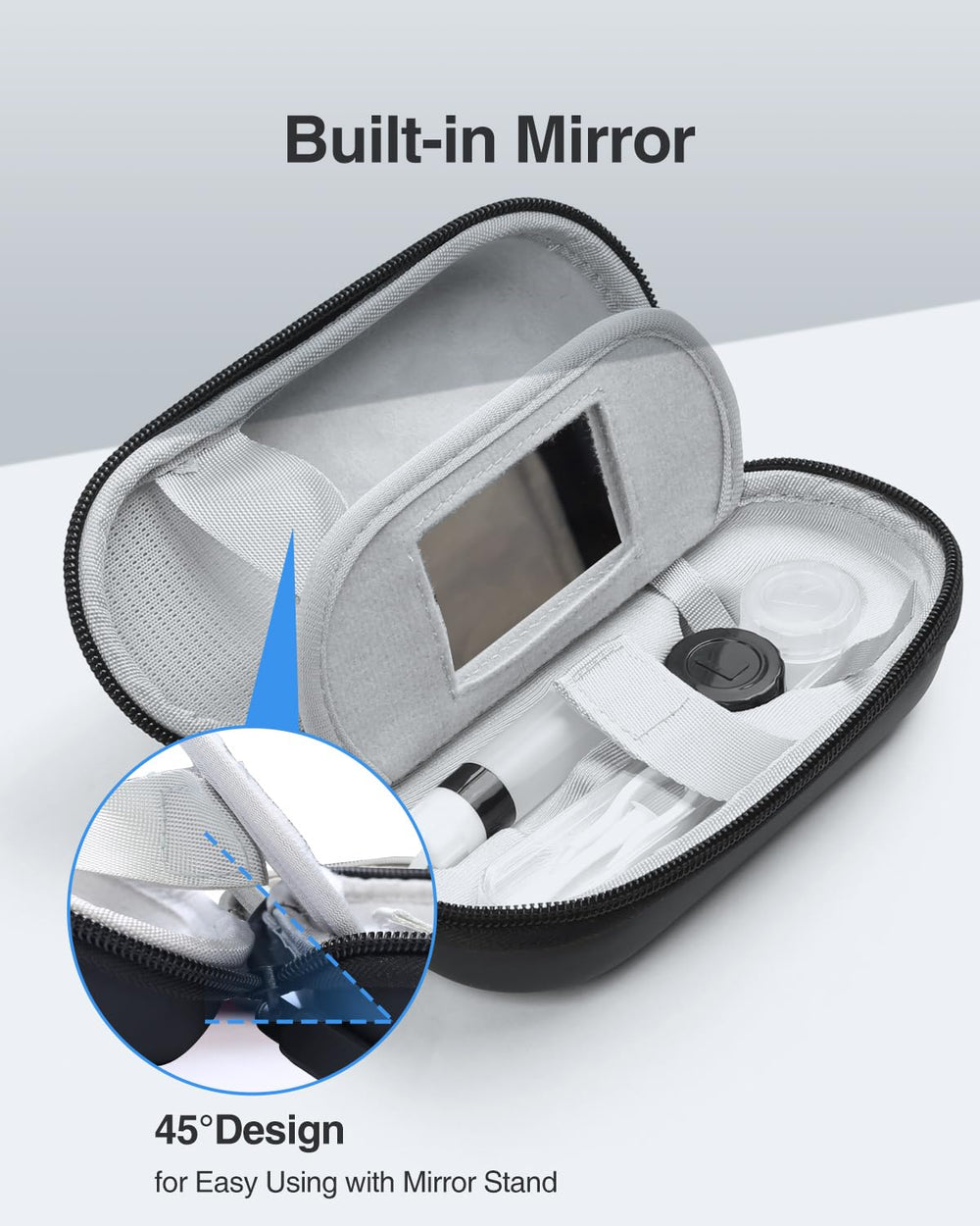 Luxtude portable travel-friendly case fits neatly in bags