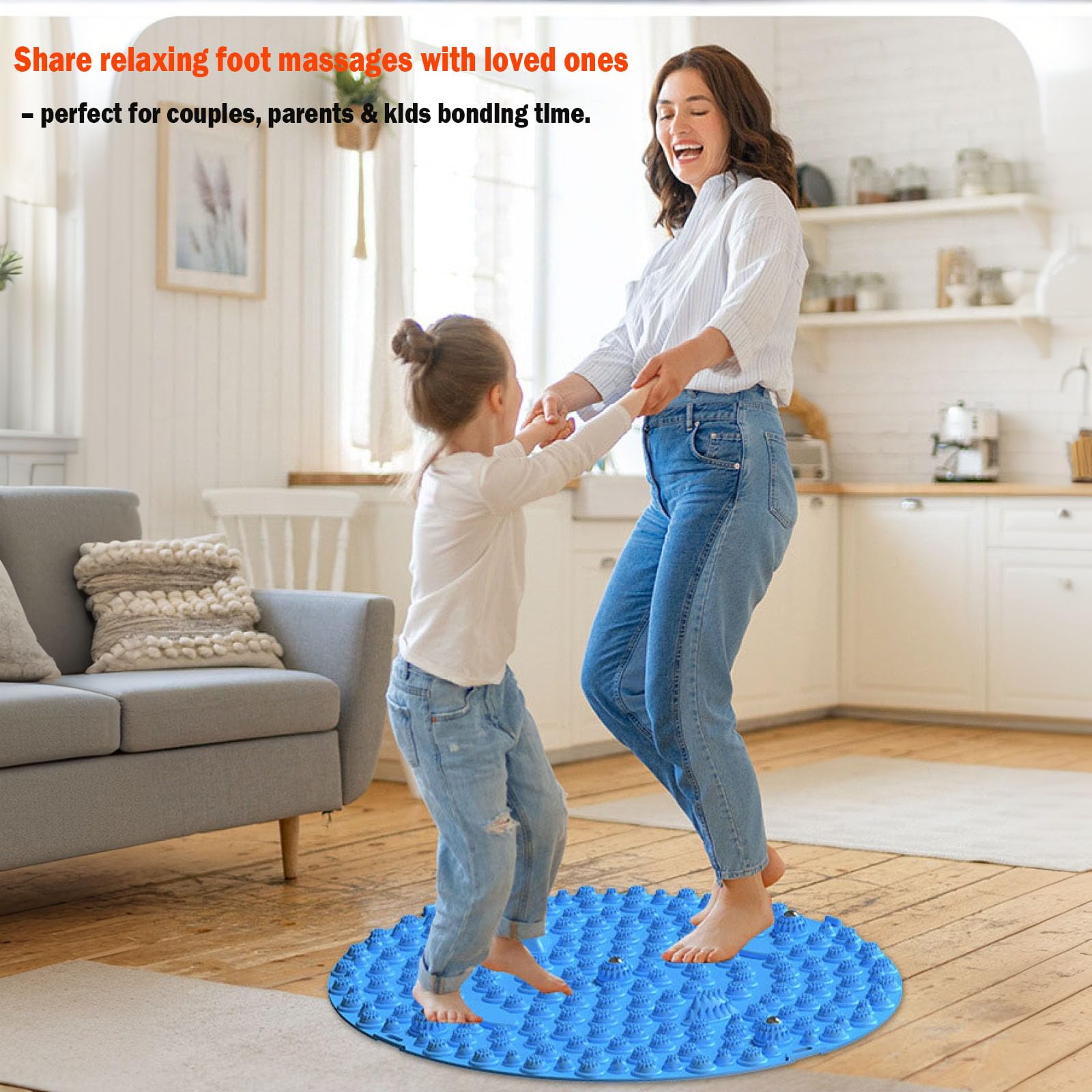 Luzly Foot Acupressure Mat non-slip base keeps you secure.