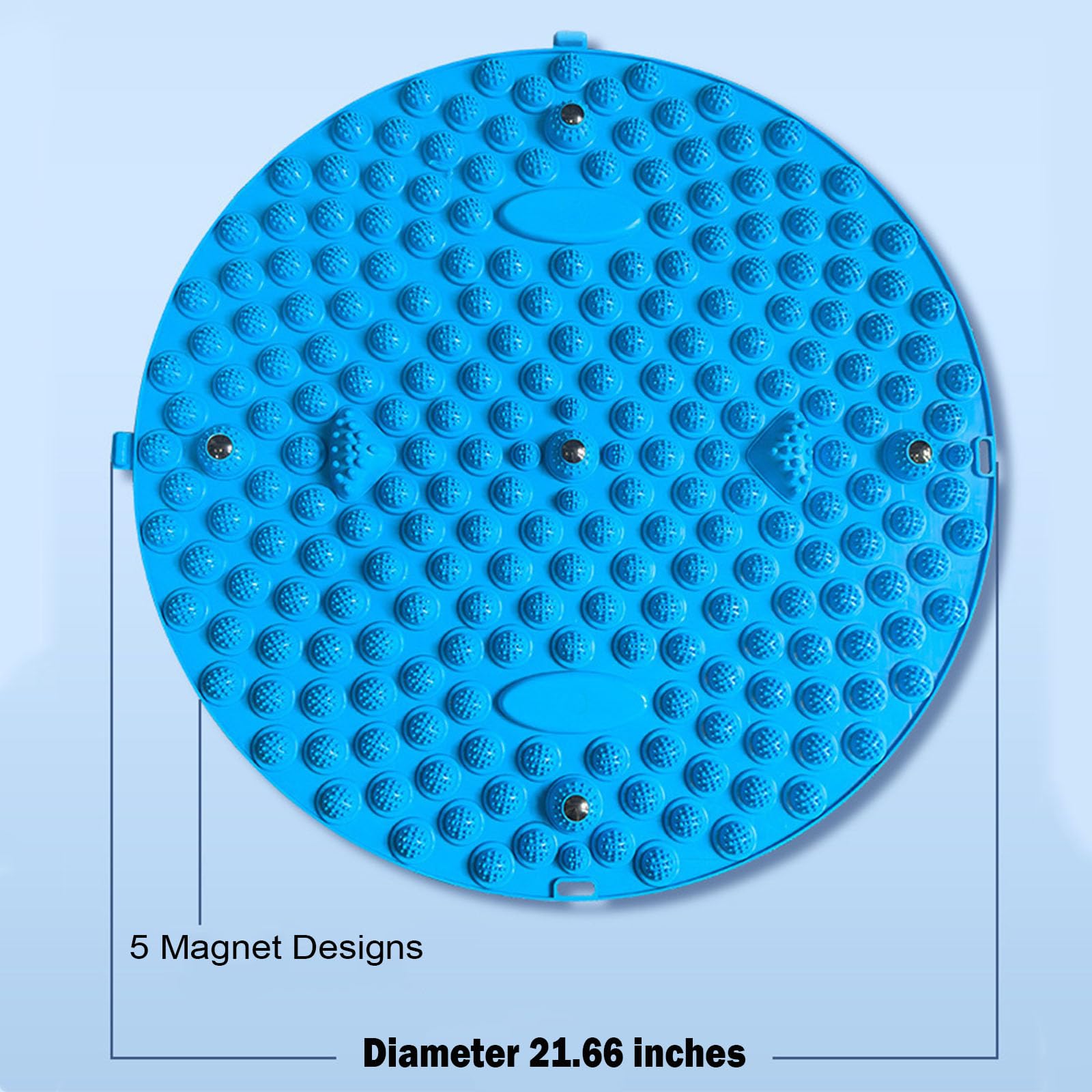 Luzly mat packaging shows full-size 21in surface for family use.