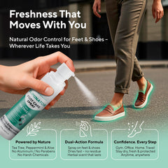 LV LAVINSO Foot Odor Eliminator mist for deodorizing feet and sneakers