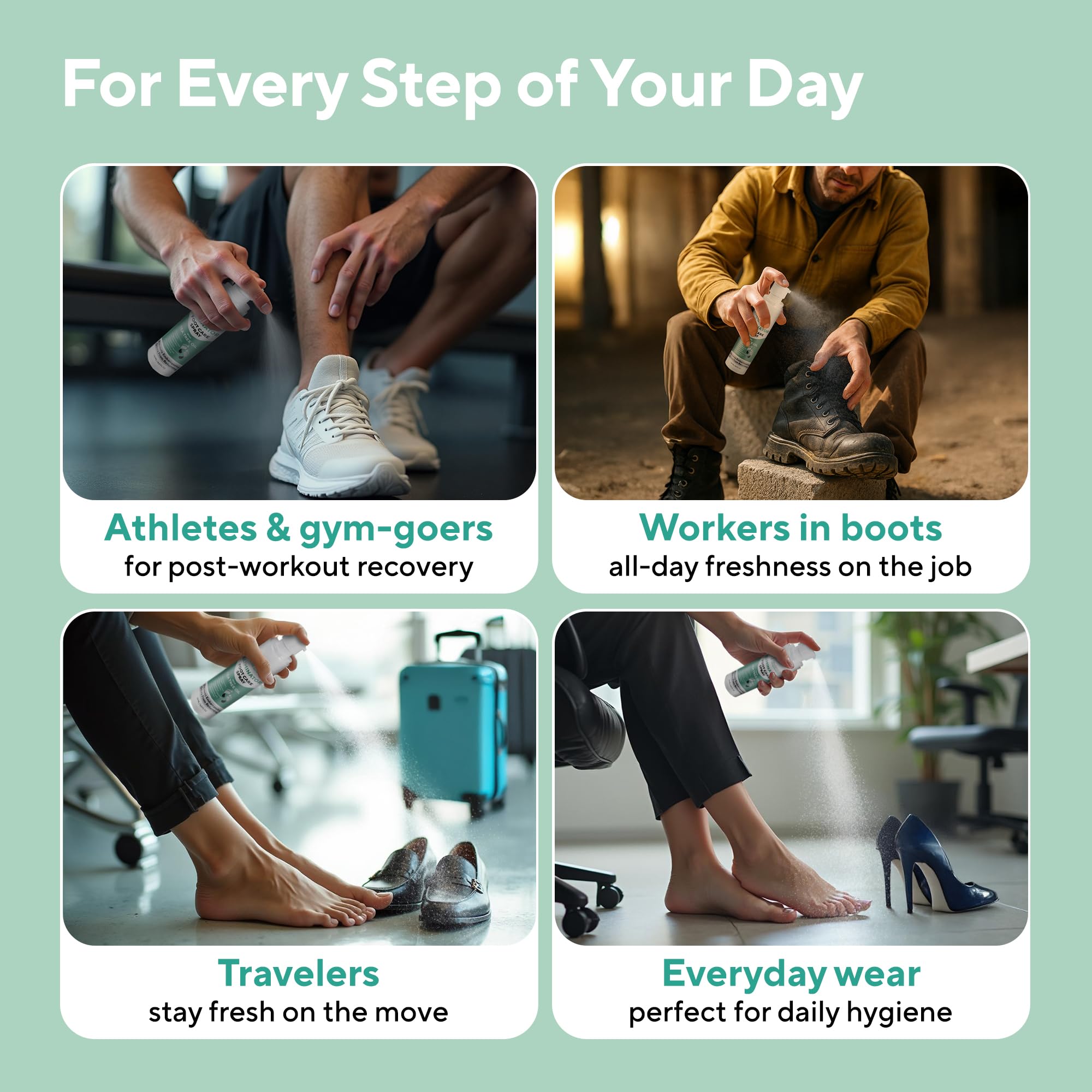 LV LAVINSO Plant-based formula for refreshing feet after workouts