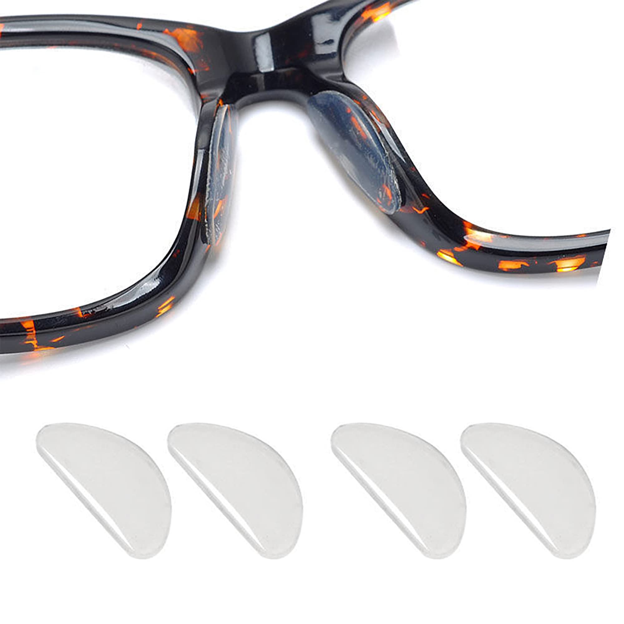 LVVFIT clear silicone nose pads on glasses for enhanced comfort and slip resistance