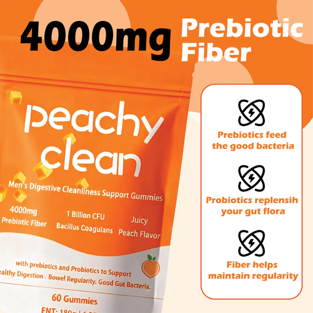 Lwefao Peachy Clean packaging emphasizes vegan and non-GMO quality.