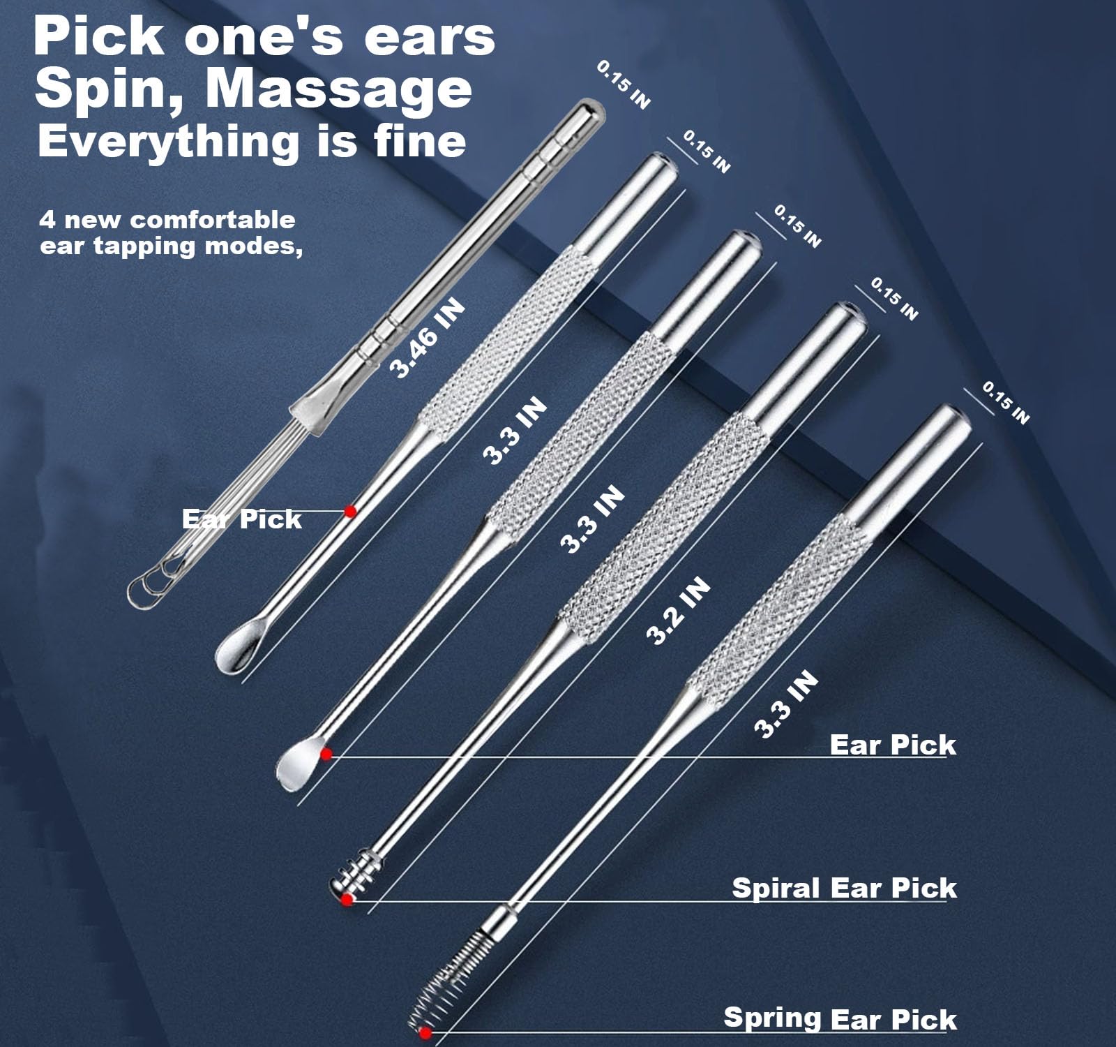 Lxshunlifa five different ear tips for varied cleaning needs and comfort.