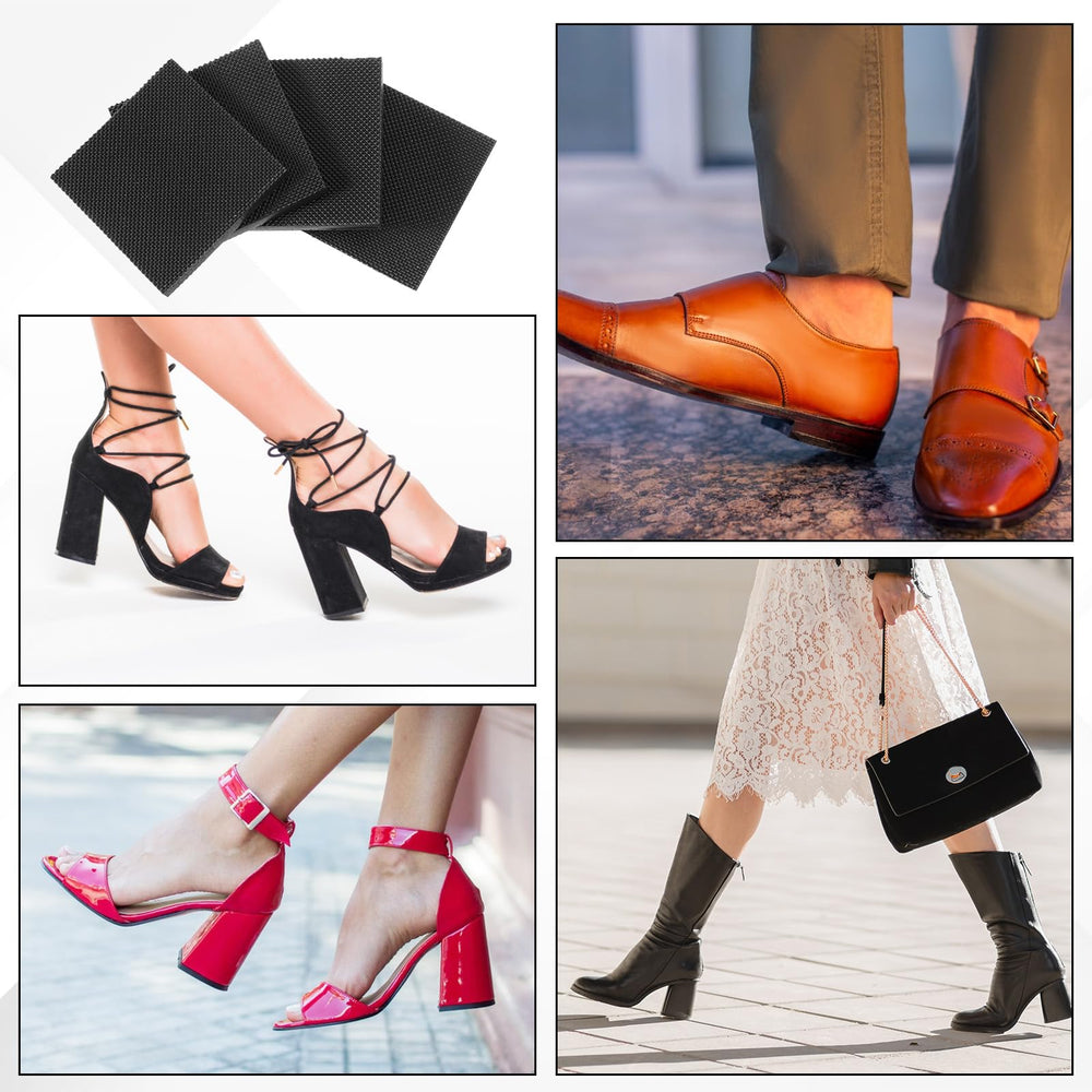 LXUEJIE black square heel repair pad for added life.