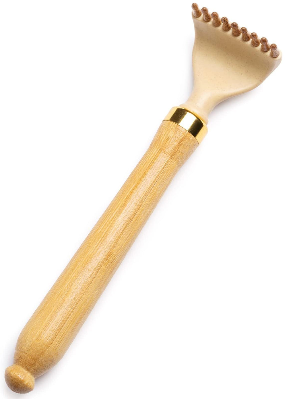 Lyanxinlei back scratcher with extendable bamboo reach for easy self-scratching.