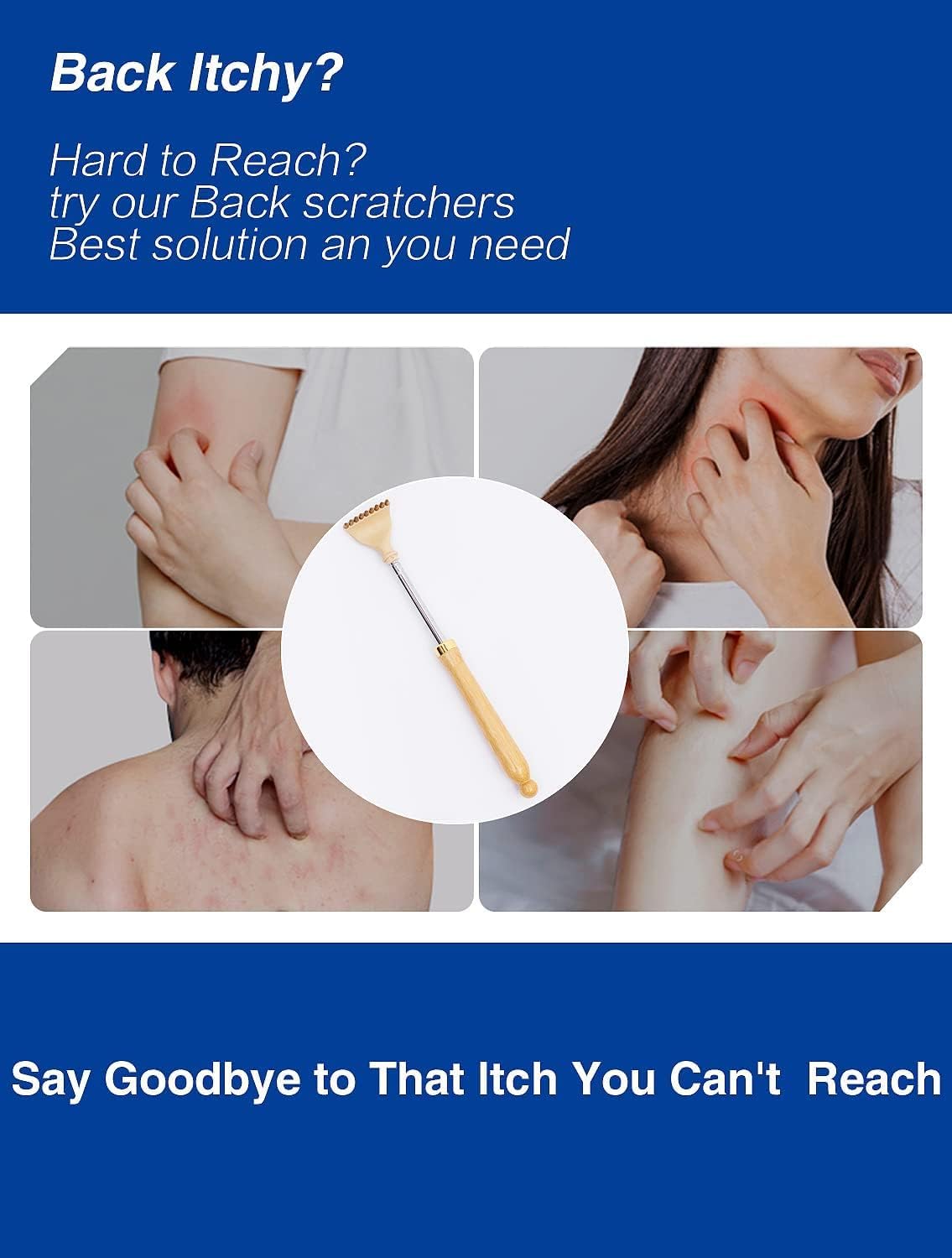 Lyanxinlei bamboo back scratcher with smooth grip for daily use.