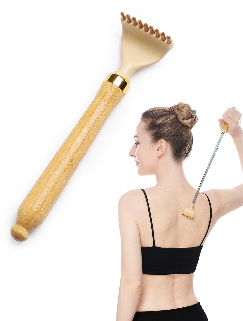 Lyanxinlei compact travel back scratcher fits neatly in bags.