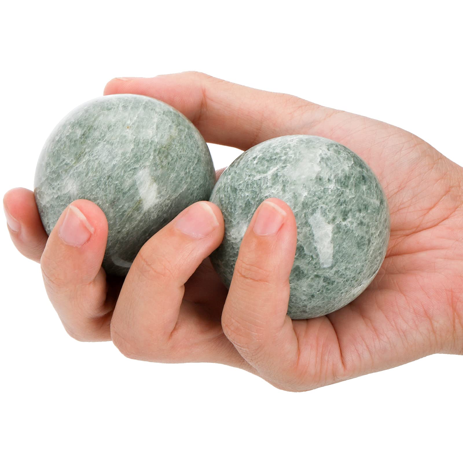 Lyellfe hand holding Baoding ball for relaxing hand exercise and focus