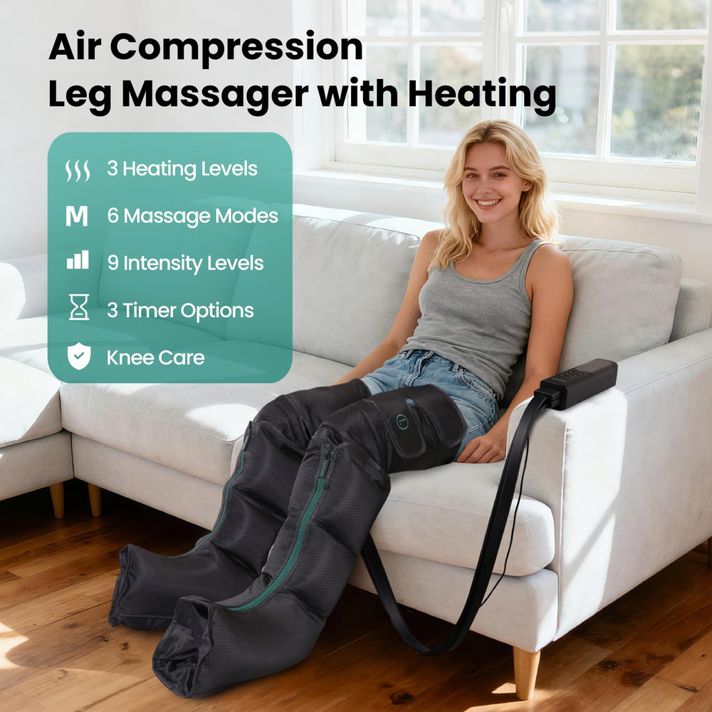 Lymneth air compression boots offer targeted foot-to-knee relief during recovery.