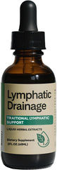 Lymphatic Drainage Drops bottle with label highlighting elderberry and immune support.