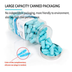 LYSIAN lake blue earplugs with reusable silicone carrying case.