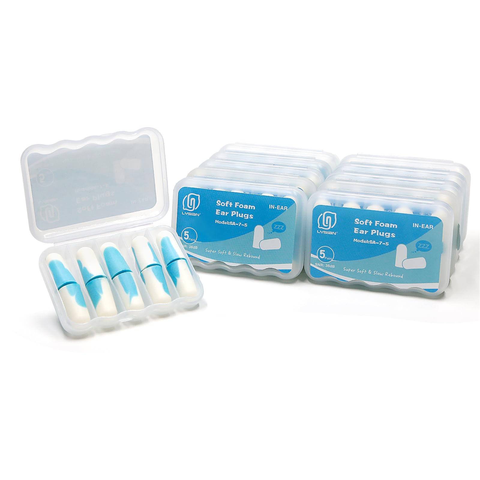 LYSIAN ultra-soft foam ear plugs for sleep block ambient noise.