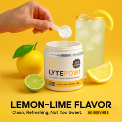 LyteLine Electrolytes Powder poured into water demonstrates quick isotonic hydration.