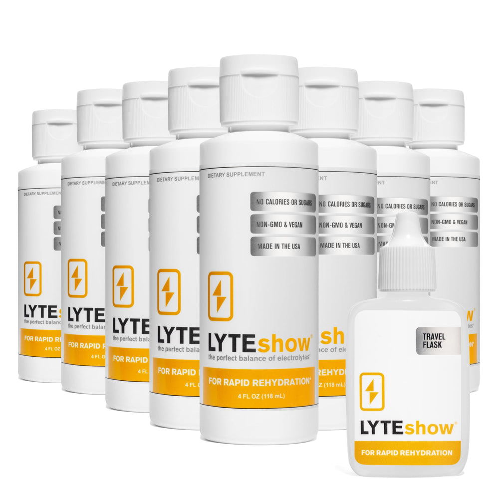 LyteLine sugar-free electrolyte bottle for on-the-go hydration and recovery.