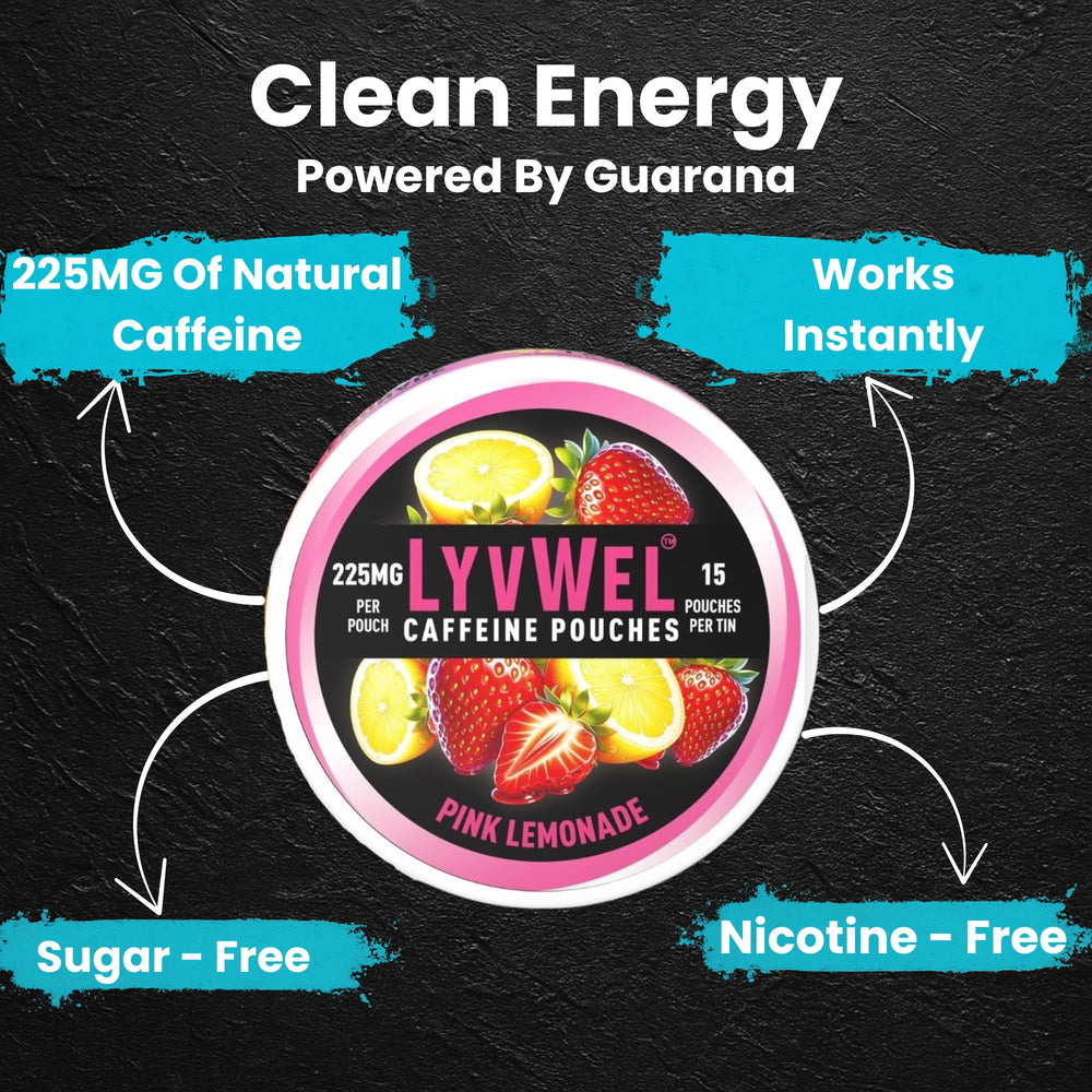 LyvWel Pink Lemonade pouch foil highlights portable focus.