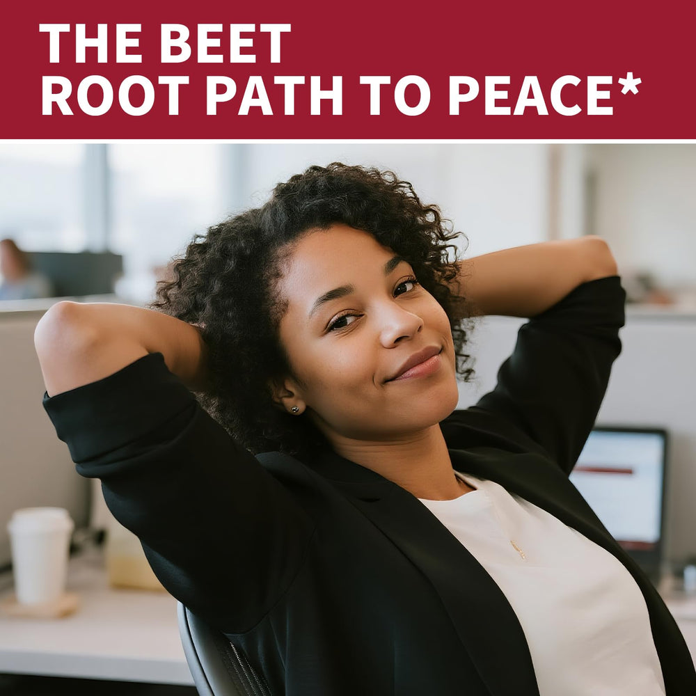 M inch Beet Root Gummies in-use with water for an easy daily routine