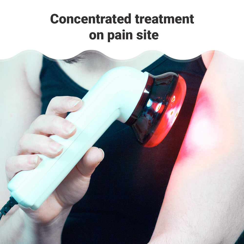 Ergonomic handheld design for easy reaching across limbs.