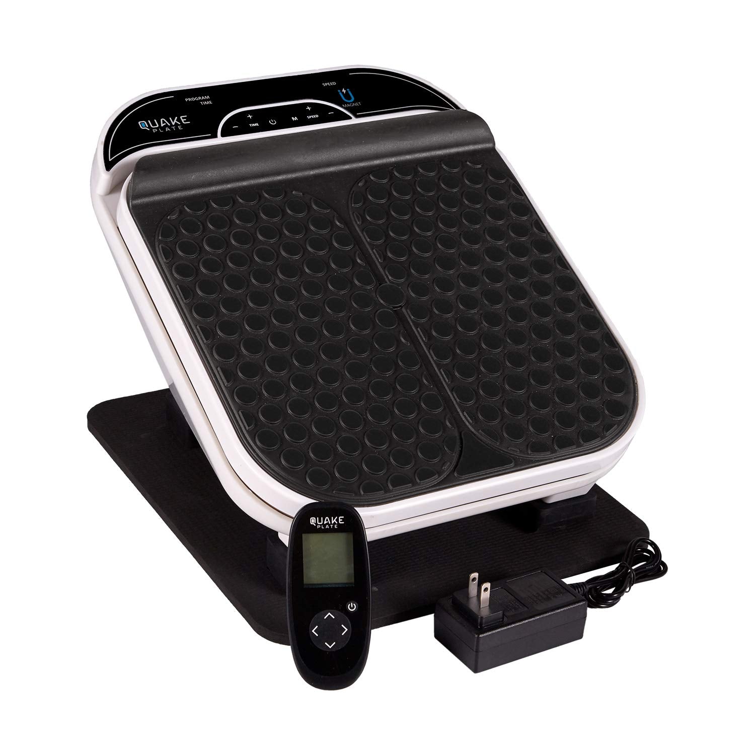 M Pain Management Technologies Quake Plate foot massager with deep tissue vibration for tired feet.