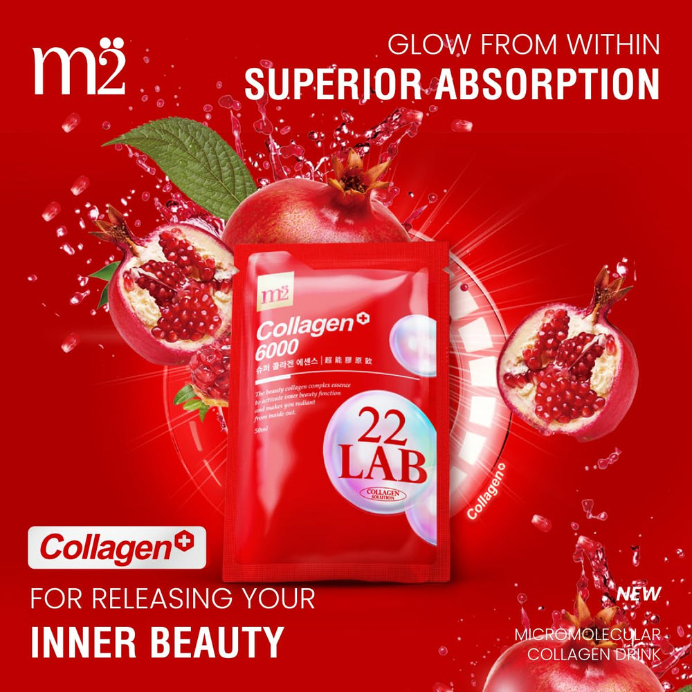 m2 travel-friendly collagen pouch tucked in bag for on-the-go routine