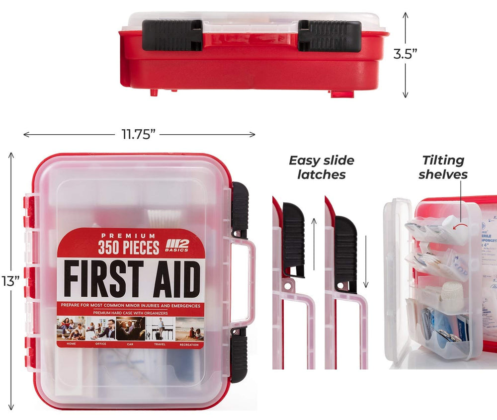 M2 BASICS hard case with swing-out compartments enables fast injury response.