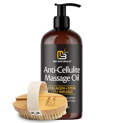 M3 Naturals anti cellulite oil pump application for quick hydrating massage