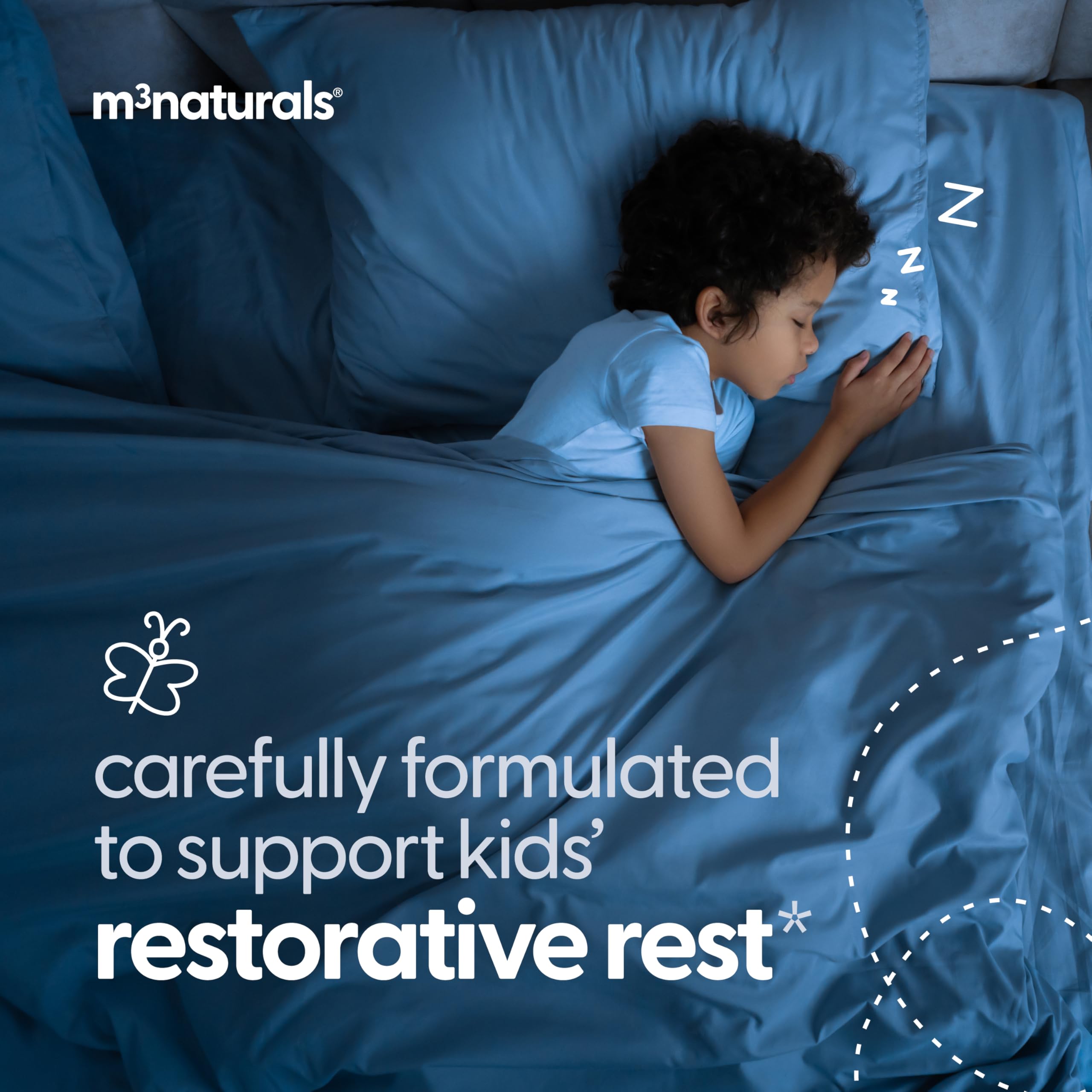 M3 Naturals bedtime scene with lotion and soft sheets