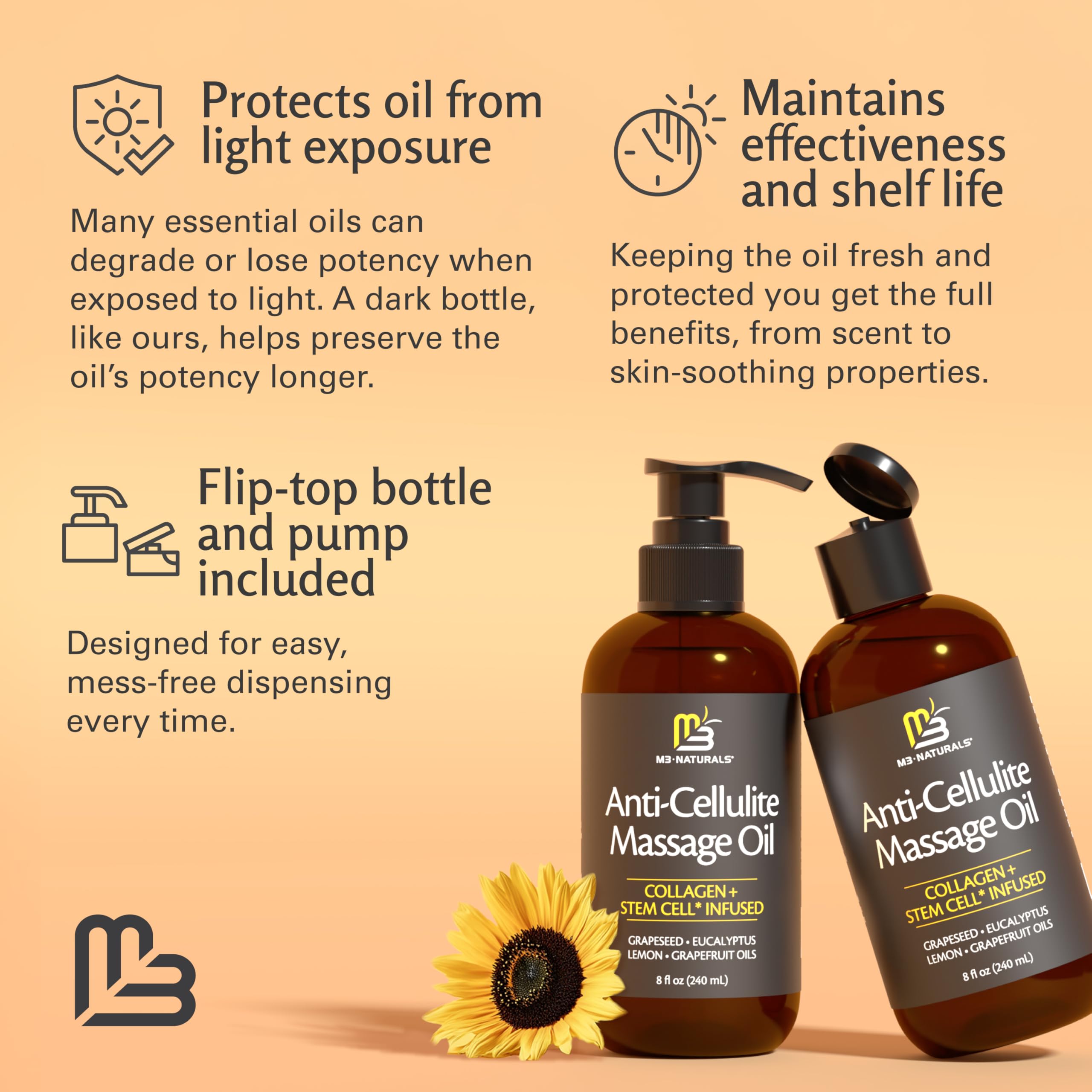 M3 Naturals daily body care routine featuring this oil for full-body care.