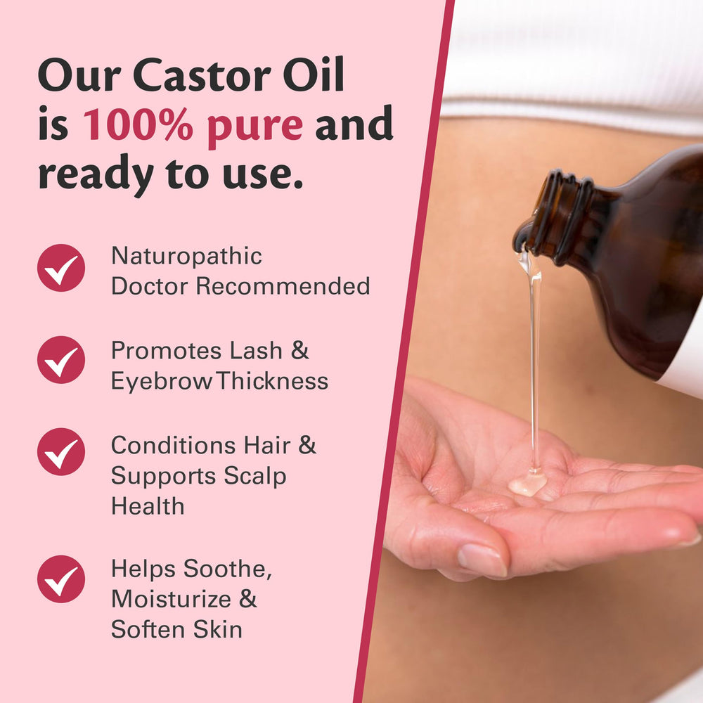 M3 Naturals castor oil cold pressed label closeup.