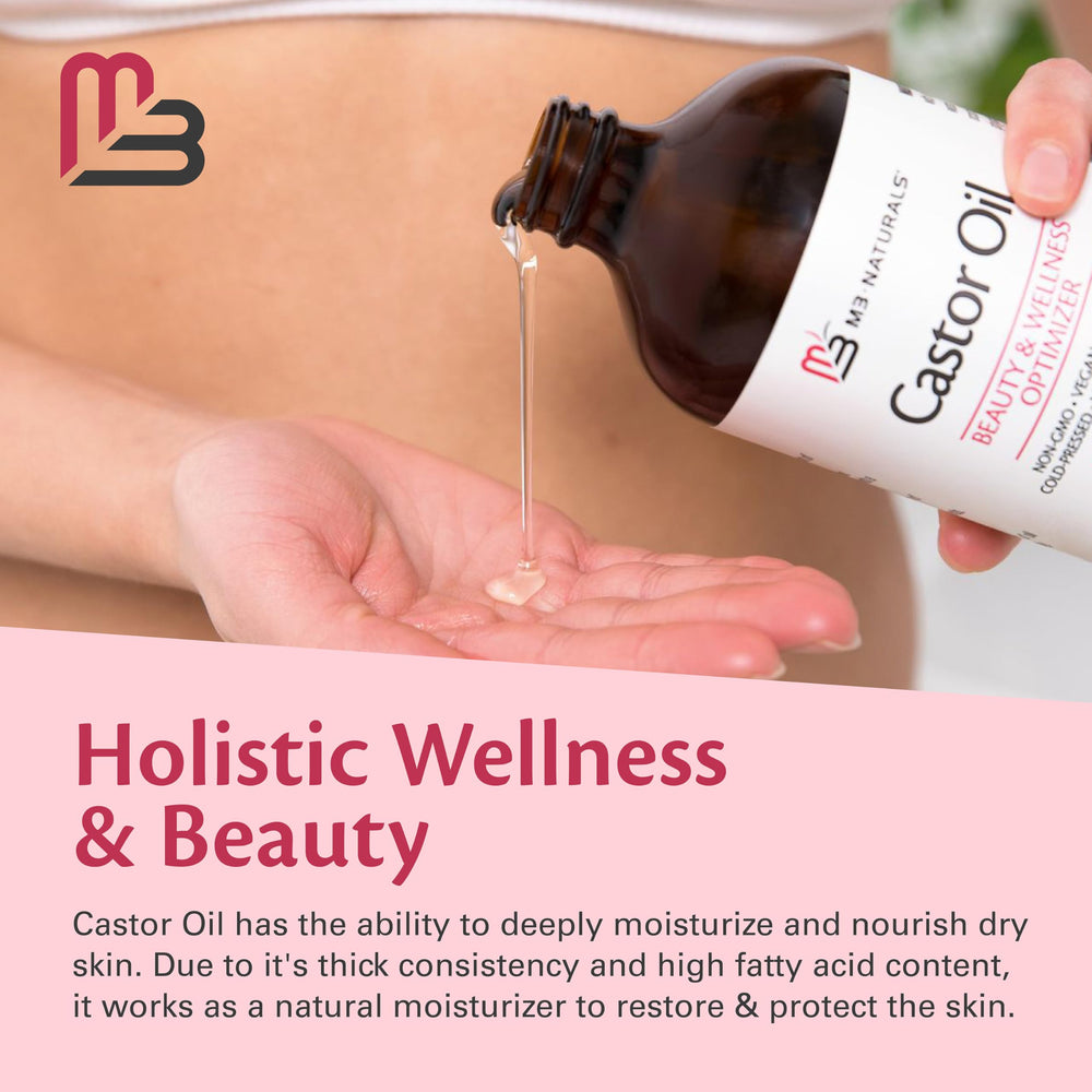 M3 Naturals castor oil hair care routine for nourishment.