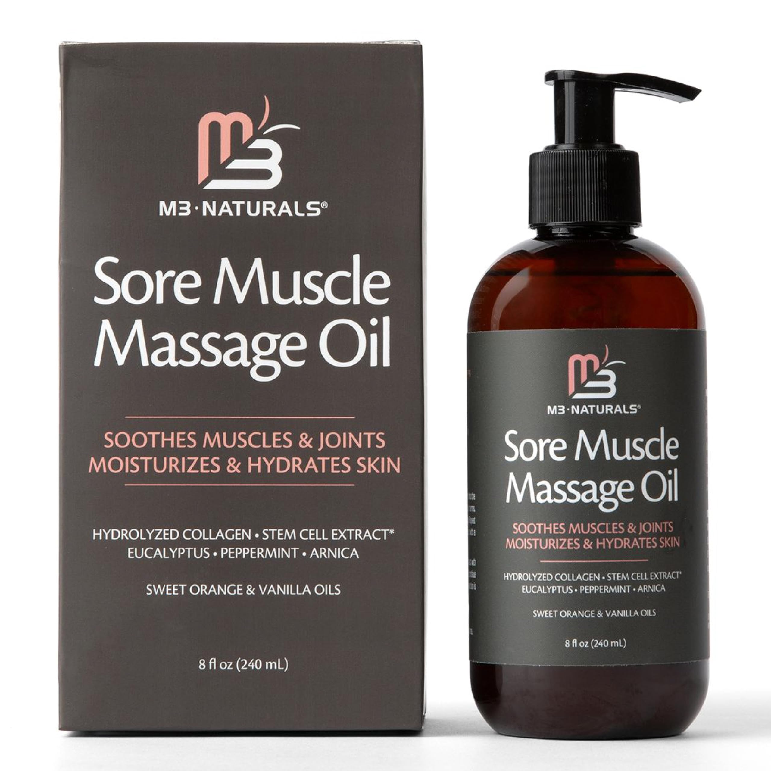 Collagen and stem cells oil bottle highlights skin nourishment potential