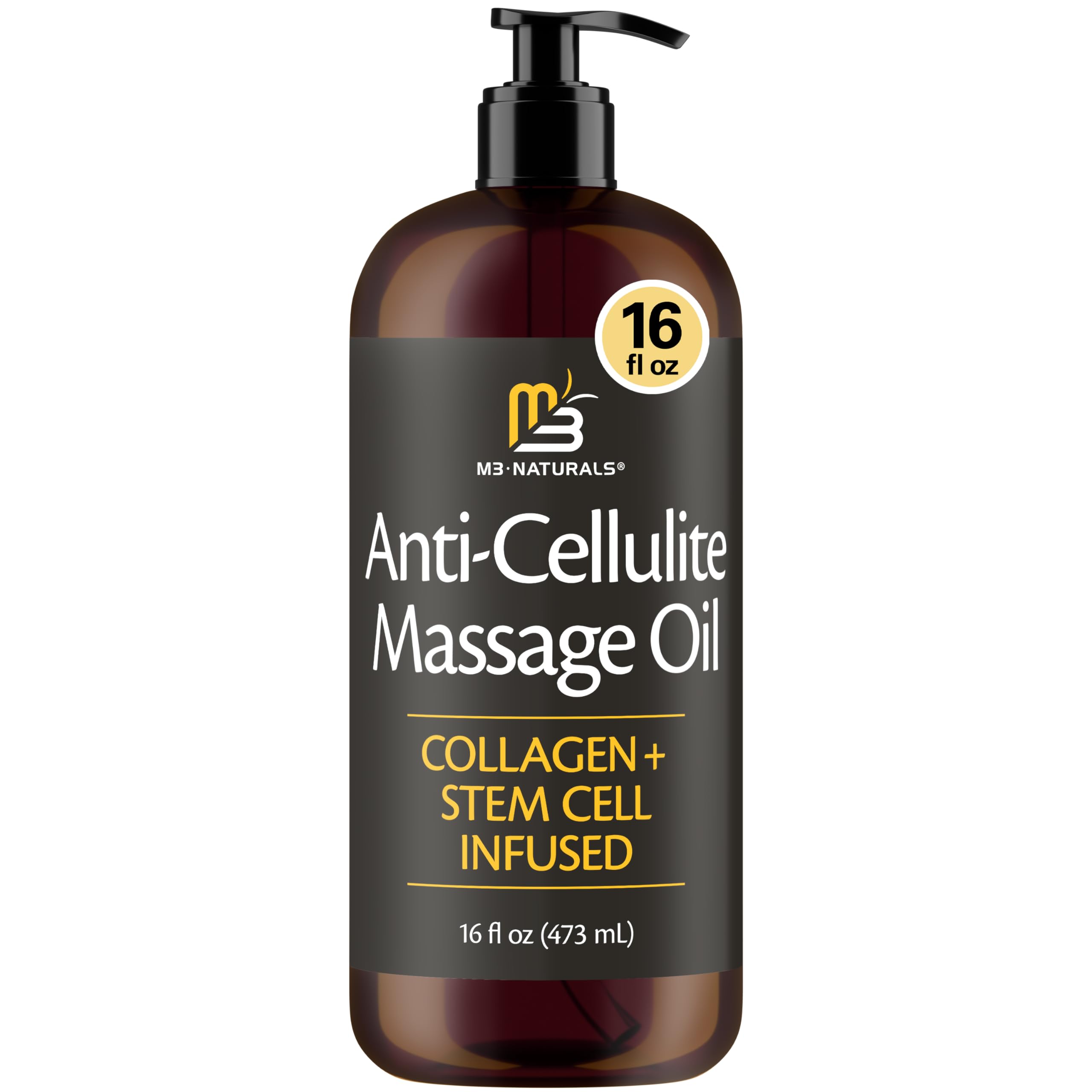 M3 Naturals firming body oil bottle 16oz for long-lasting hydration