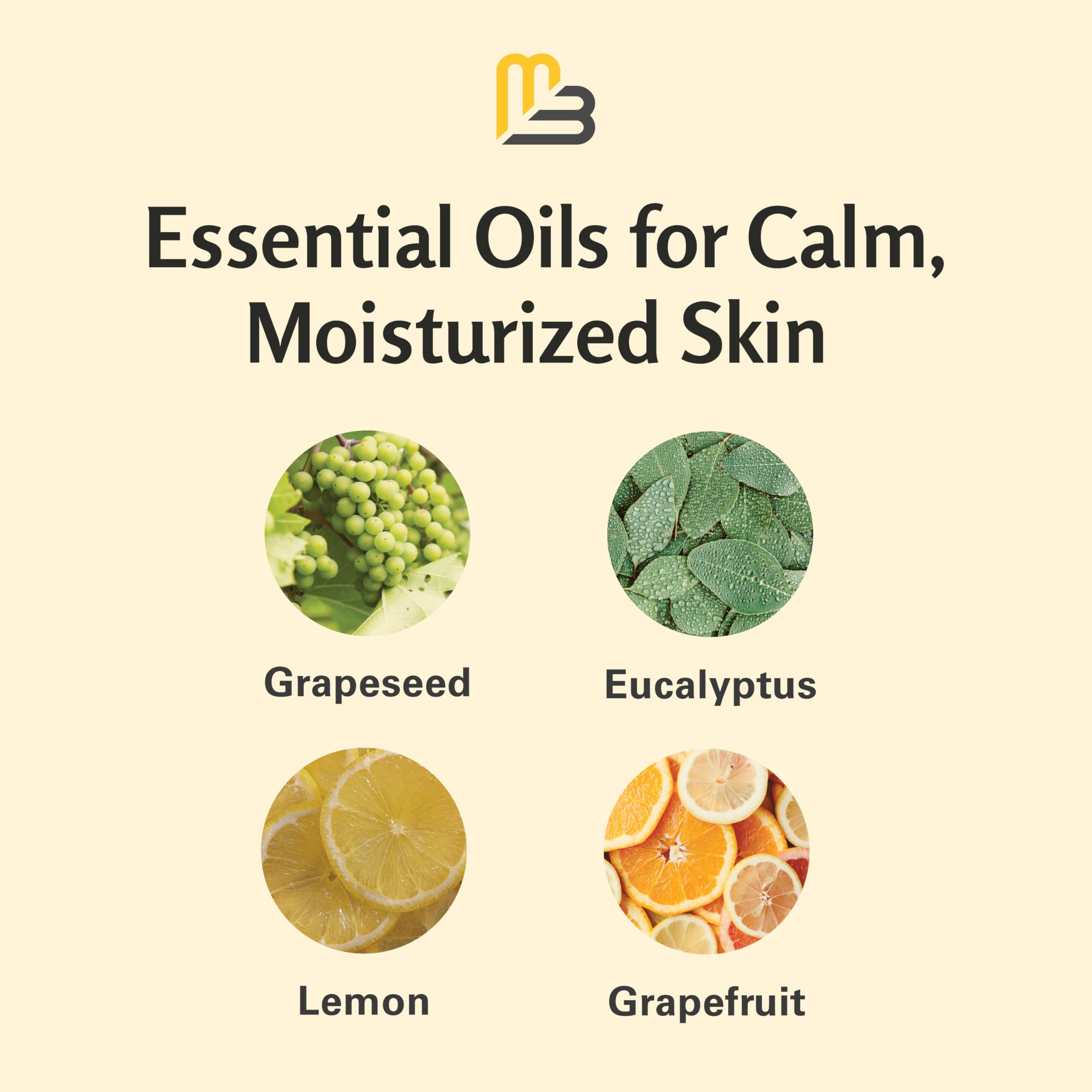 M3 Naturals lemon eucalyptus scent for calming aromatherapy