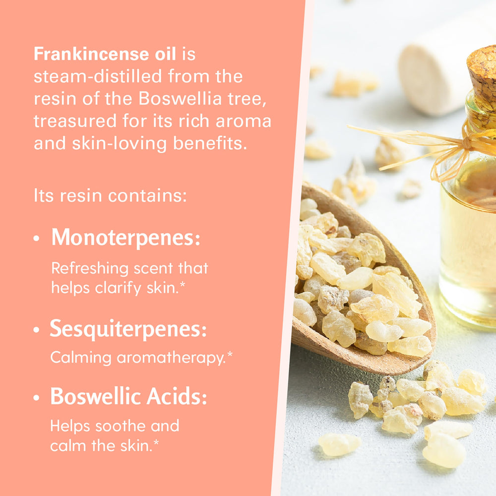 Close-up of the silky texture of M3 Naturals Frankincense Massage Oil for massage