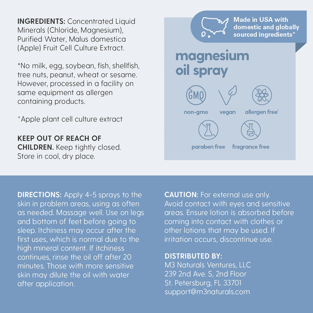 M3 Naturals hydrated skin detail after magnesium lotion application