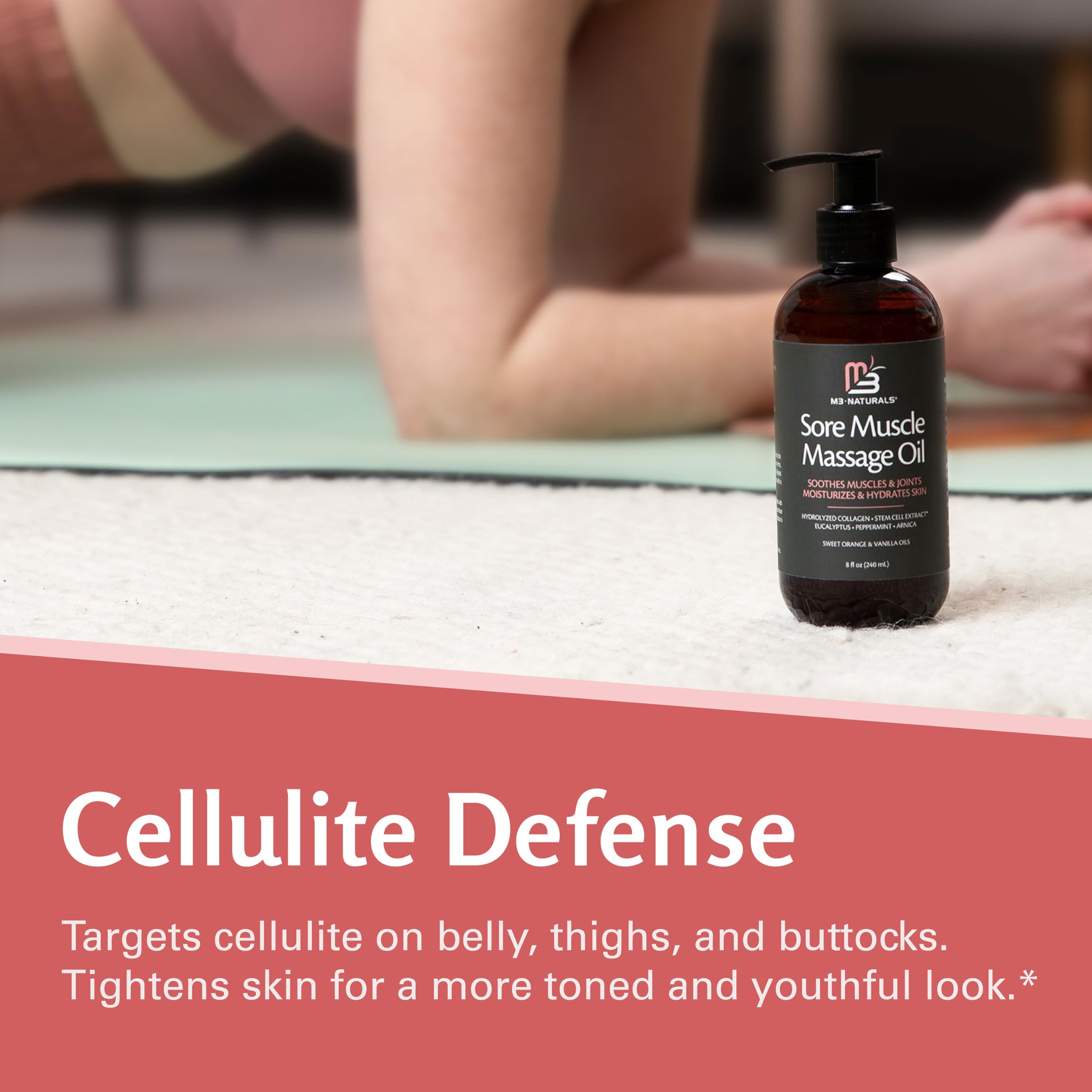 Ingredients list featuring collagen and stem cells for skin benefits