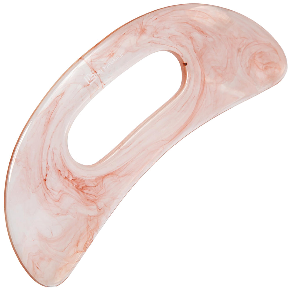 M3 Naturals large body gua sha tool in pink for smoother skin and gentle lymphatic support.