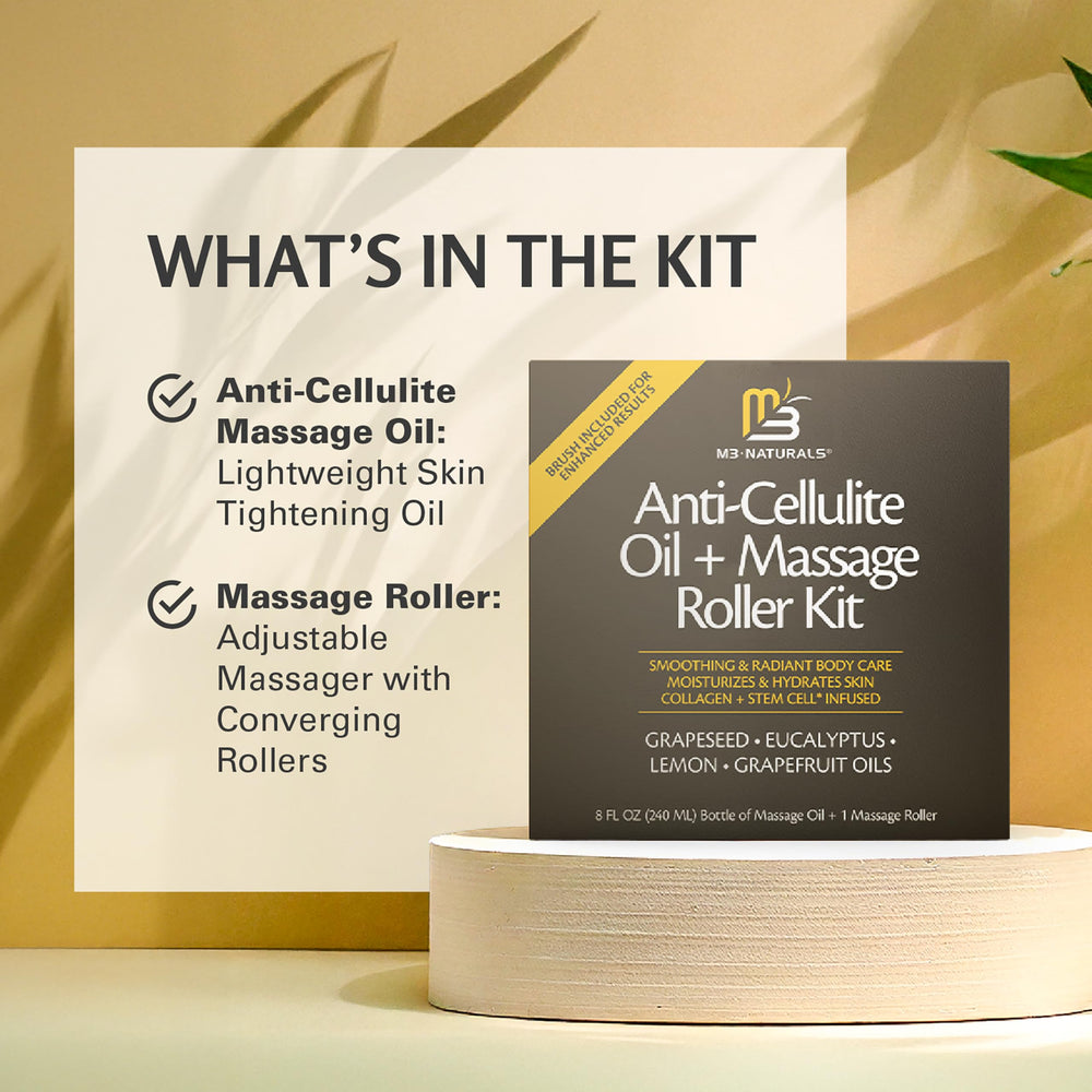 M3 Naturals massage kit for lymphatic drainage and relaxation