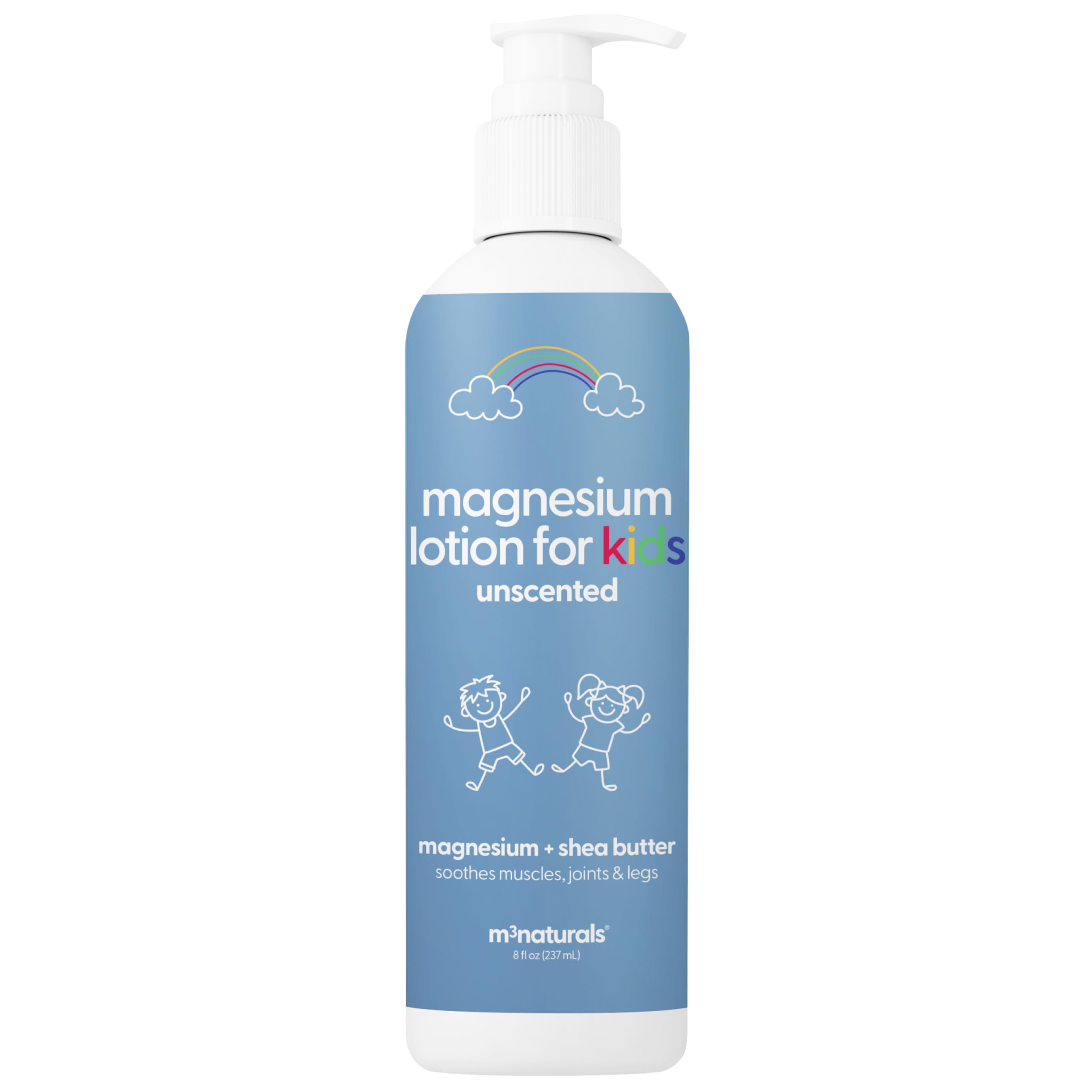 M3 Naturals magnesium lotion bottle pour for a calm bedtime routine