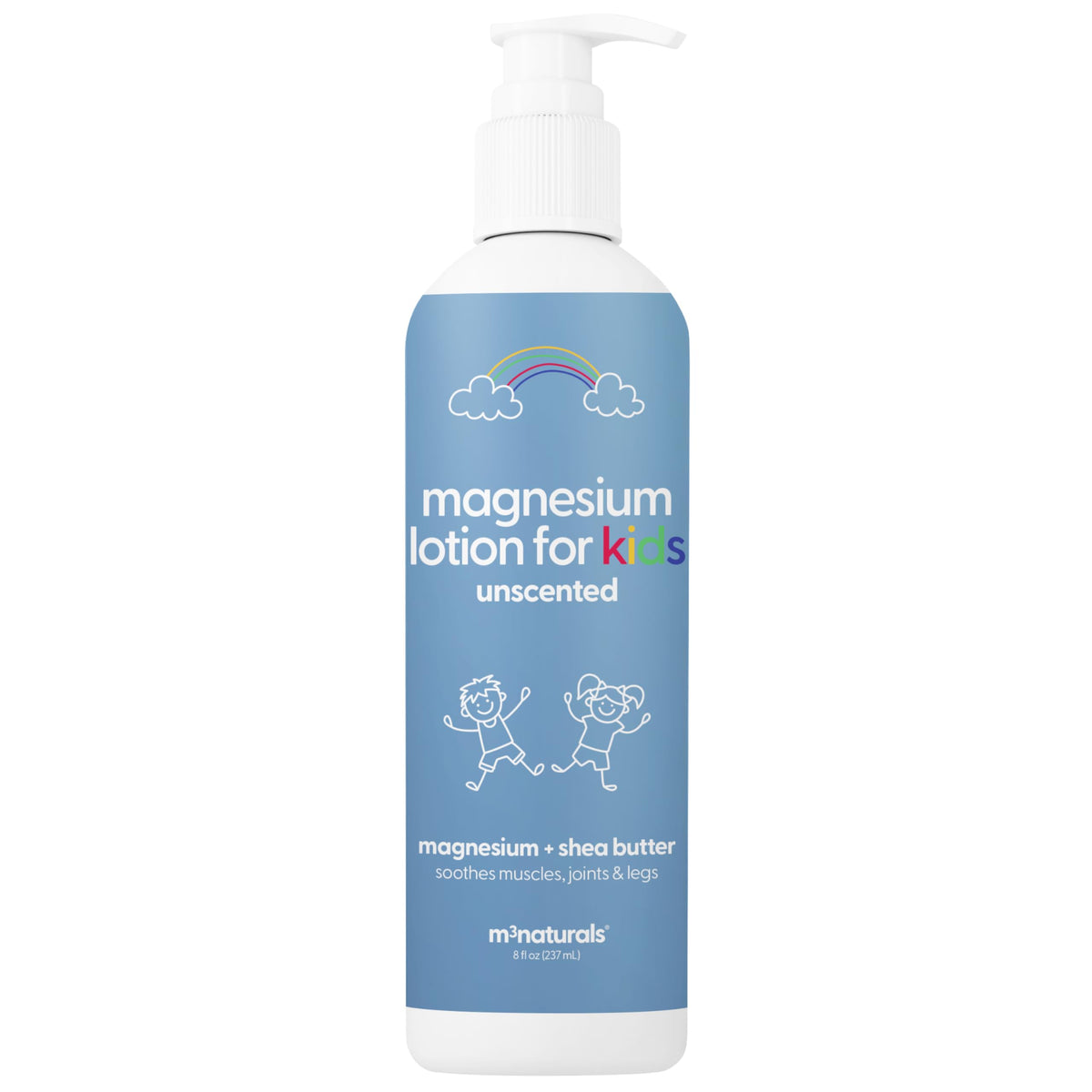 M3 Naturals magnesium lotion bottle pour for a calm bedtime routine