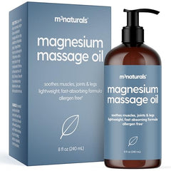 M3 Naturals magnesium massage oil for feet relieves fatigue and promotes calm, restorative relief.