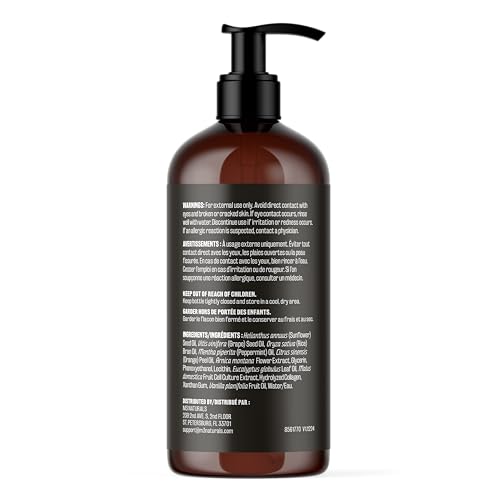 Peppermint oil drops signaling cooling, refreshing massage experience