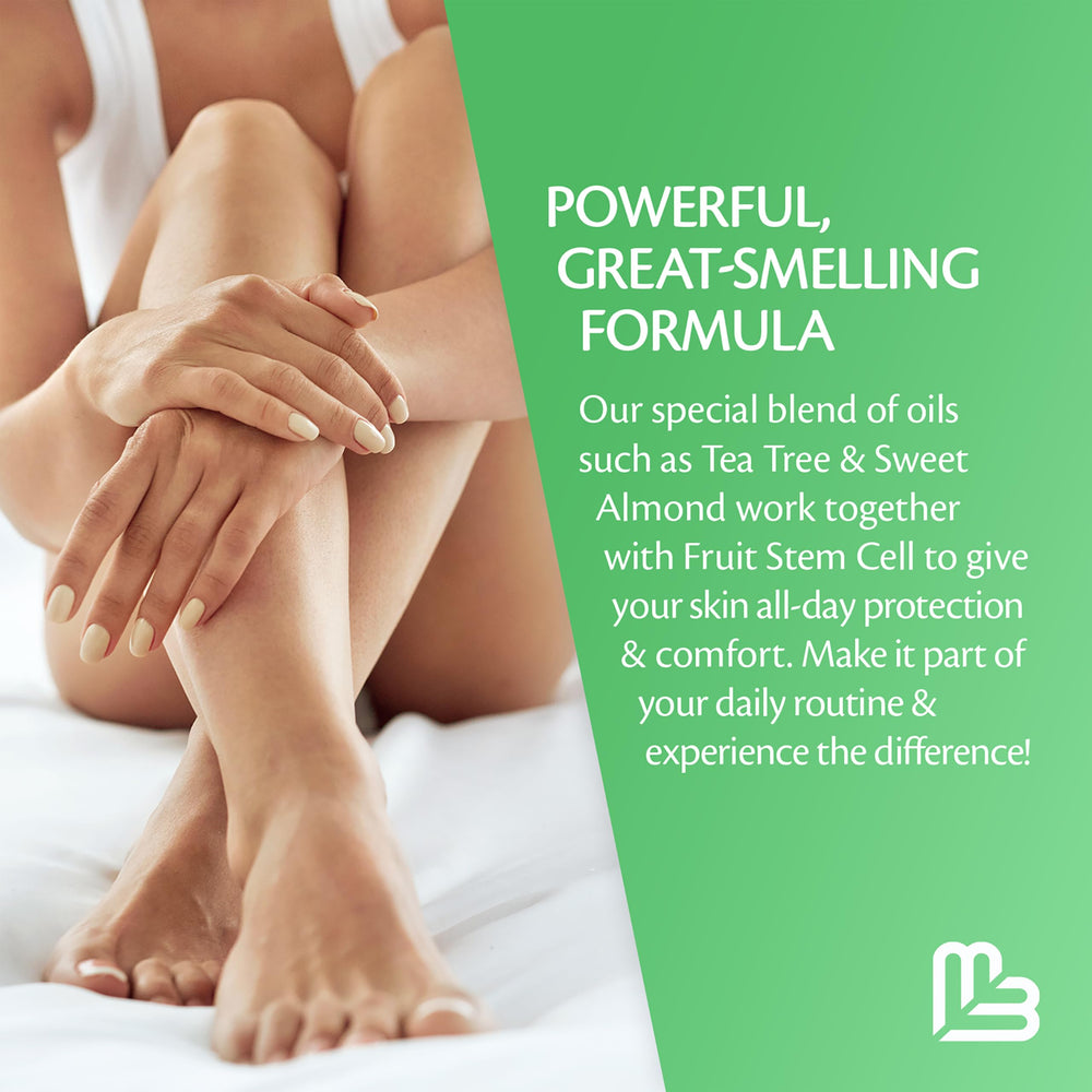 Herbal tea tree aroma provides a refreshing sensation during use.