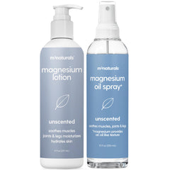 M3 Naturals unscented magnesium lotion bottle for post‑workout recovery