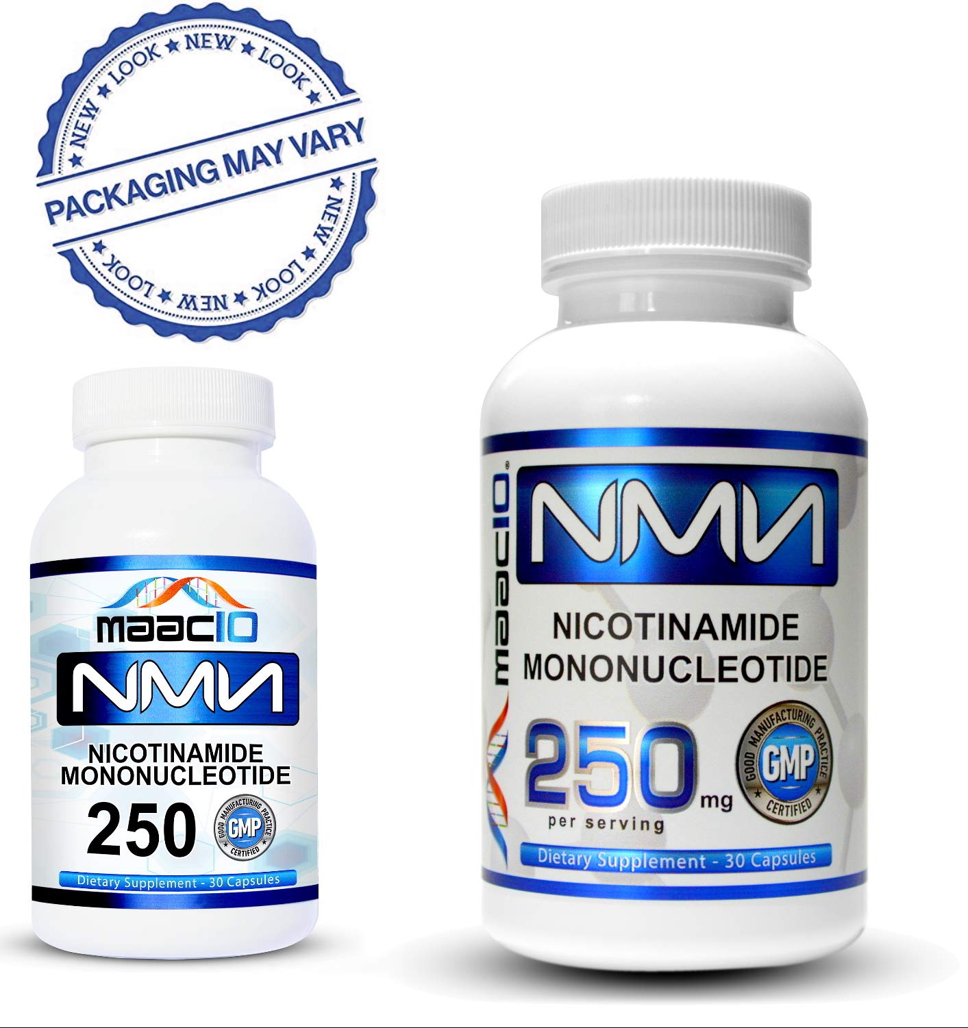 MAAC10 NMN jars on a clean countertop for daily wellness.