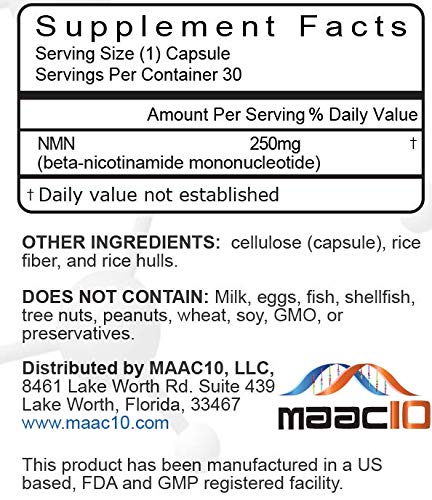 MAAC10 NMN packaging box showcasing stabilized NAD+ supplement for daily vitality.