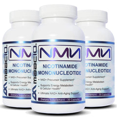 MAAC10 NMN capsules bottle showing 125mg dose for cellular energy support.