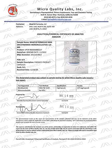 MAAC10 NMN packaging box: premium formulation in GMP-certified facilities.